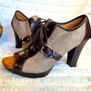 Anthropologie NAYA Kasha Leather Platform Shoes 10.5 NWOT